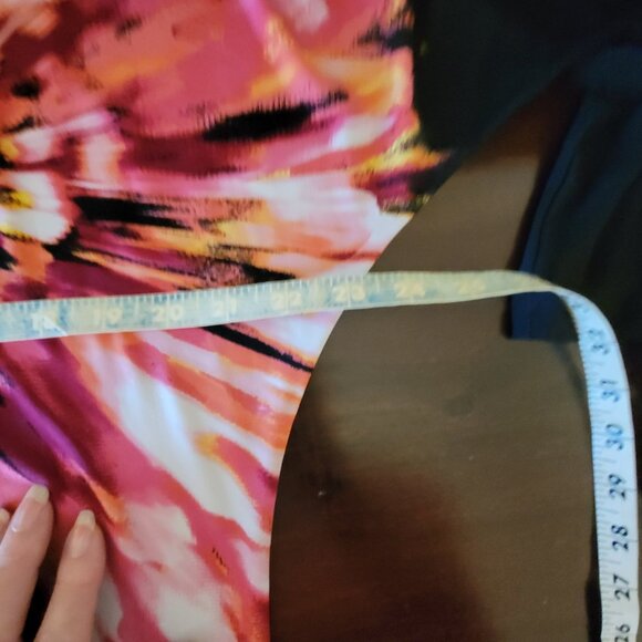 Susan Graver Printed Liquid Knit Bateau Neck Dolman Sleeve Top A263805 M - Picture 9 of 9